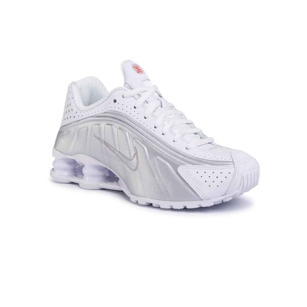 Nike scarpa sneakers da adulto Shox R4 AR3565-101 bianco-argento