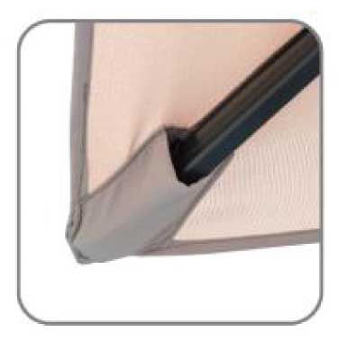 Ampelschirm Deluxe 4x4 m – Drehbares Aluminiumgestell, 250g Tuch Taupe