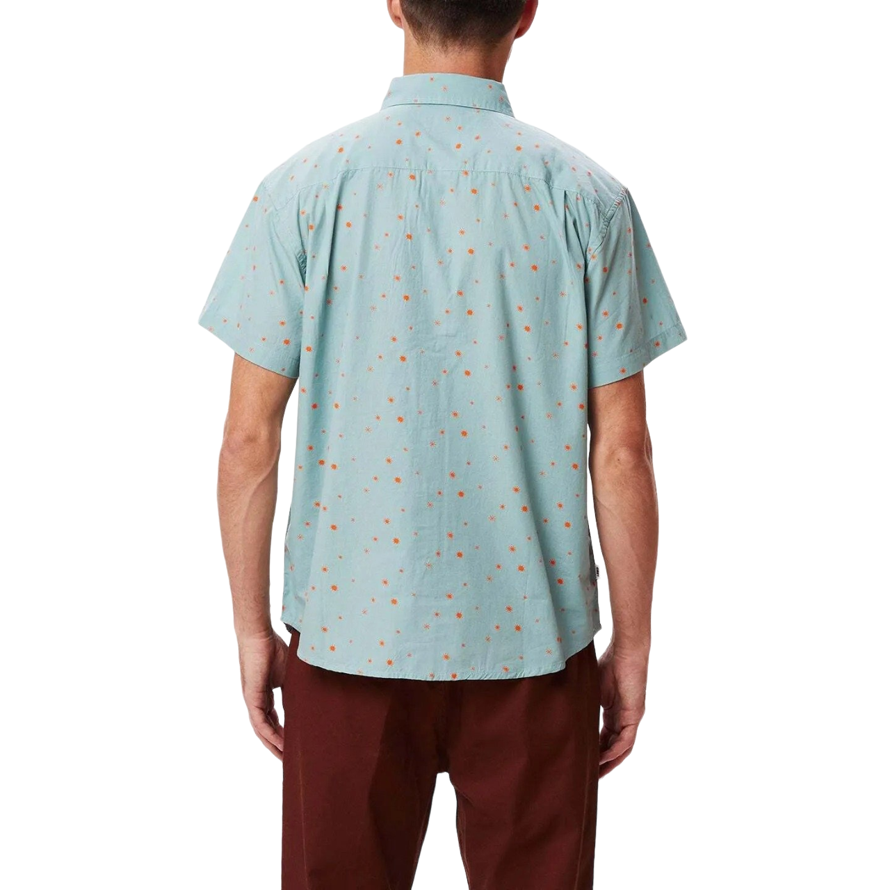 Obey Camicia Uomo Manica Corta Turchese Burst Woven - 181210336
