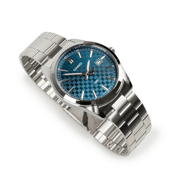 Orologio Uomo Casio MTP-VD03D-2A Acciaio Quadrante Blu Elegante