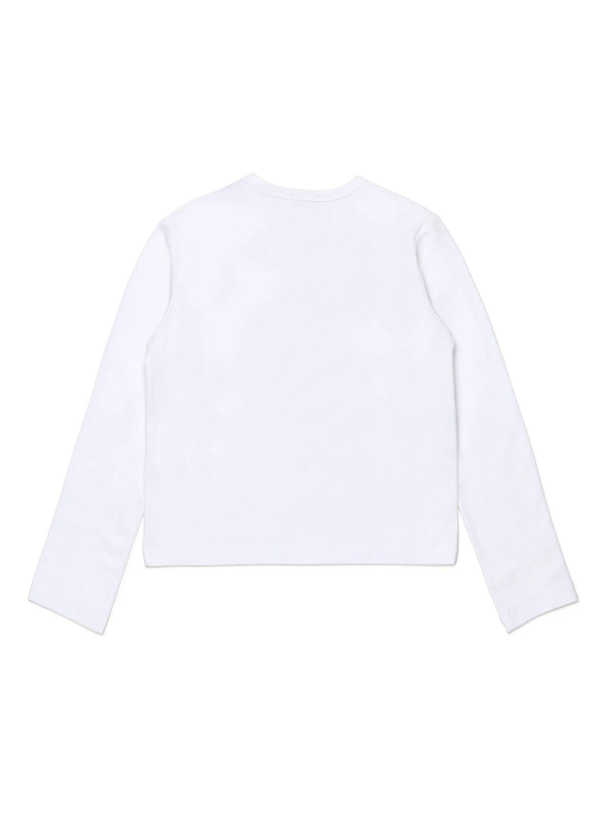 Diesel T-shirt manica lunga con logo iconico bianco