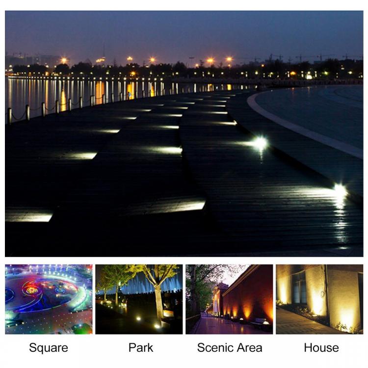 4 SOLAR-LED-AUSSENLEUCHTEN GARTEN-SPOTLIGHT 4 LED-ERDSPIESS WEGLEUCHTE
