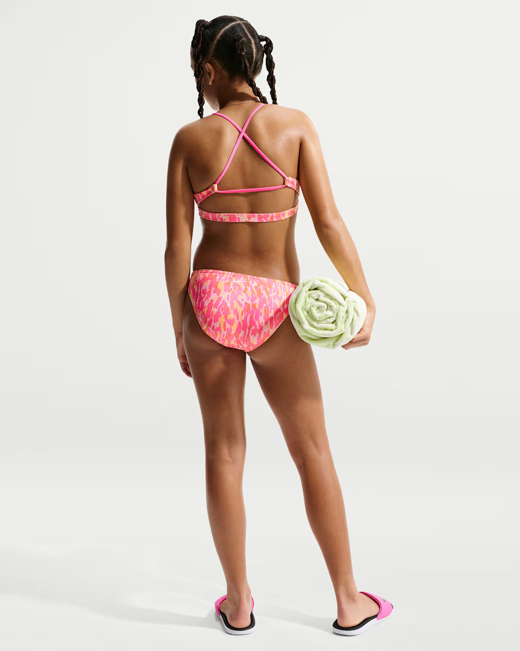 Nike Bikini Lace Up Ragazza Rosa NESSF743GP-663