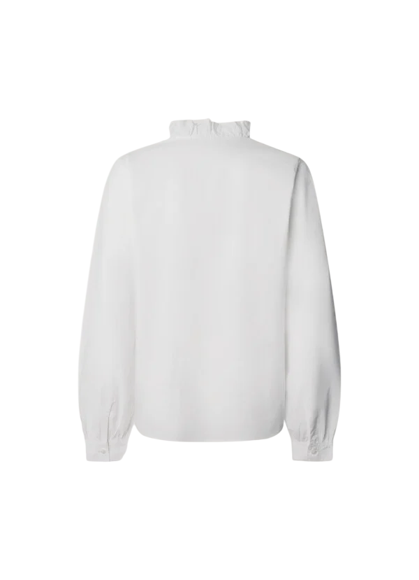 Pepe Jeans Camicia Donna PL3051246 PEARL Bianco 100% Cotone con Rouche – Eleganza, Comfort e Stile Unico