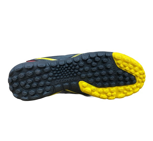 Lotto scarpa da calcetto da ragazzo Speed 700 TF JR R0332 nero-giallo-rosso