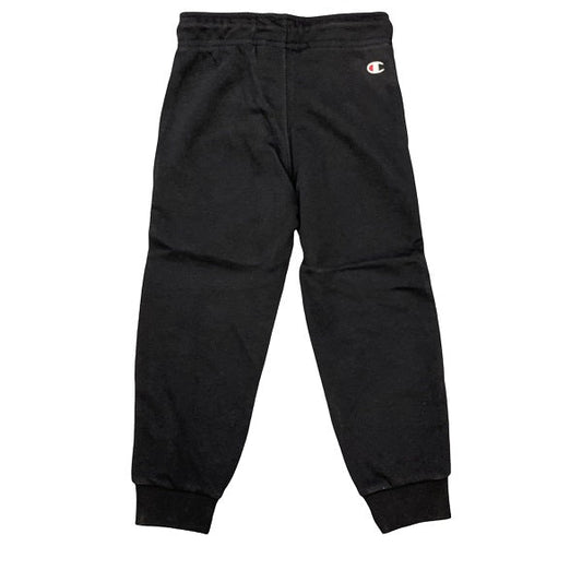Champion Pantalone sortivo da ragazzo in felpa garzata con polsino alla caviglia 305906 KK001 NBK nero