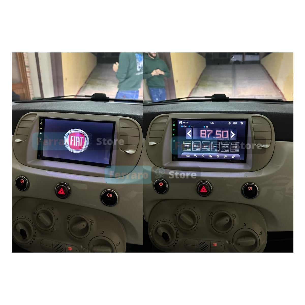 Autoradio per Fiat 500s 7" (2007-201) Bluetooth, Radio, USB, CarPlay, Android Auto