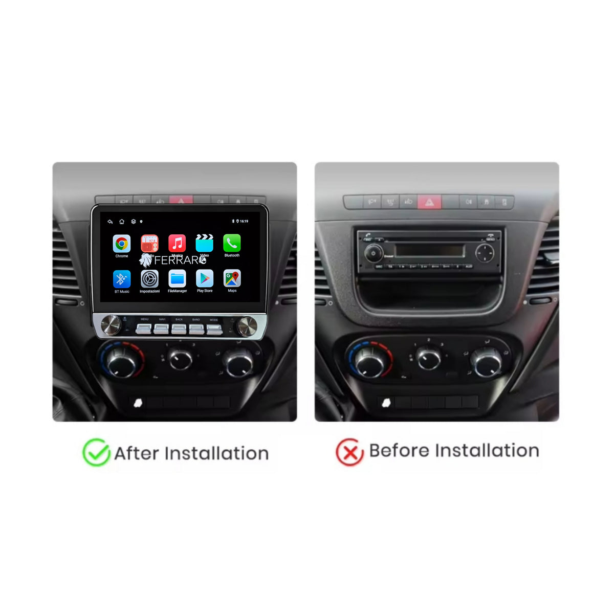 Autoradio per Iveco Daily 10" (2013-2021) Android, Bluetooth, CarPlay,Android Auto, 4/64GB Ram