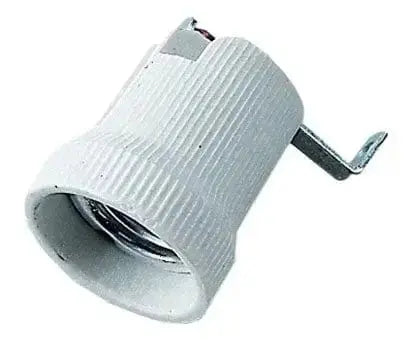 Lampenfassung E27 Porzellan + Halterung