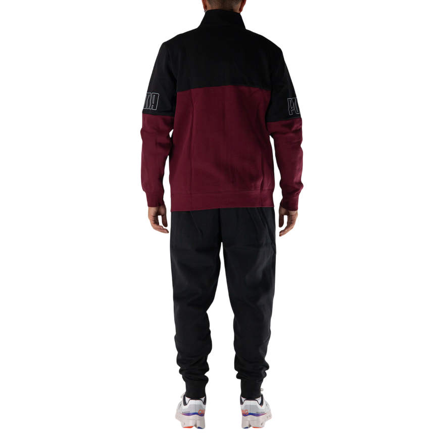 Puma Tuta Uomo Colorblock 691994-96 Rubino/Nero