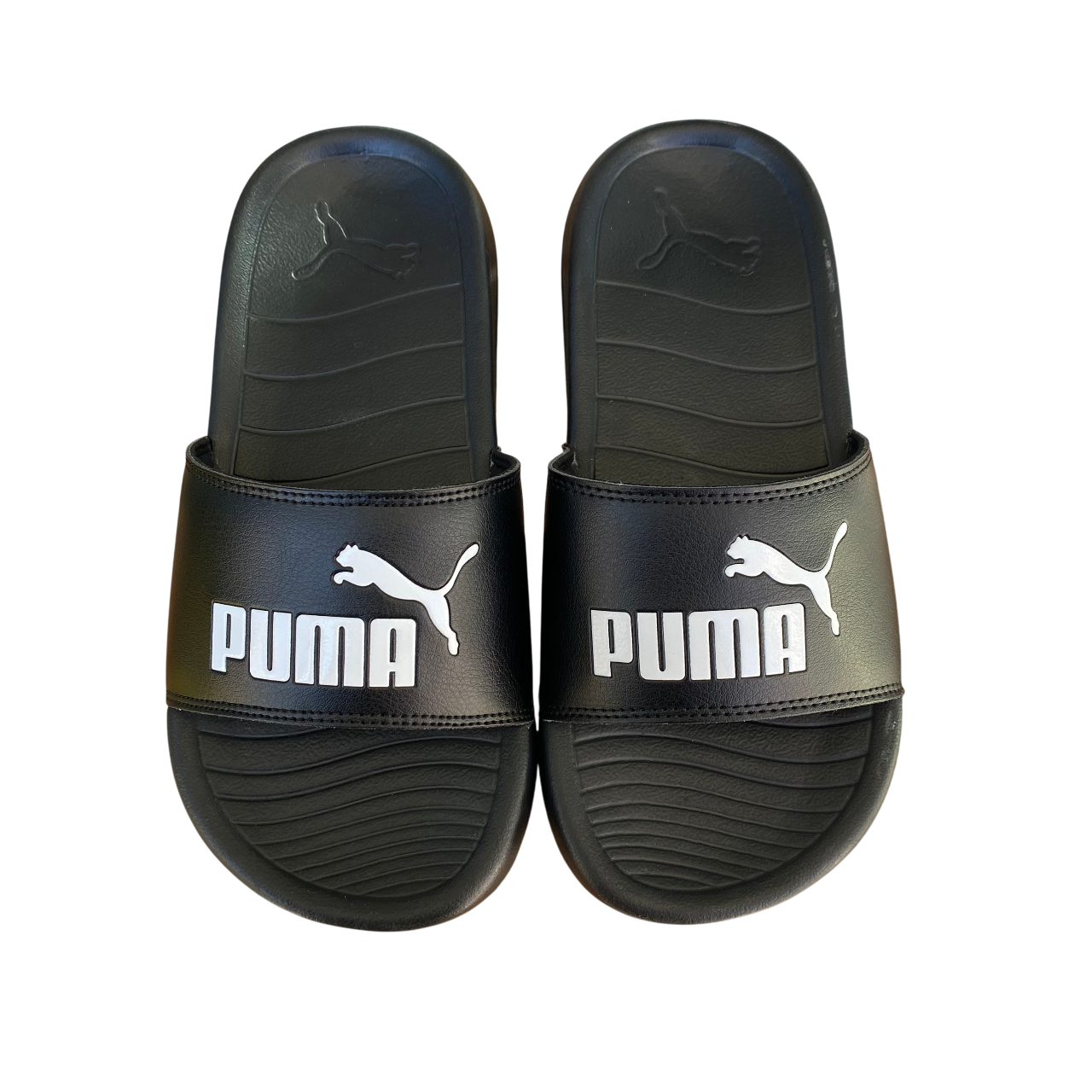 Puma ciabatta da ragazzo da mare piscina Popcat 20 PS 372017-01 nero-bianco