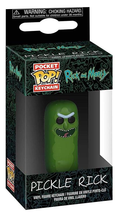 Funko Pop! Schlüsselanhänger Pocket Rick & Morty (Pickle Rick) Schlüsselanhänger Vinyl Figur