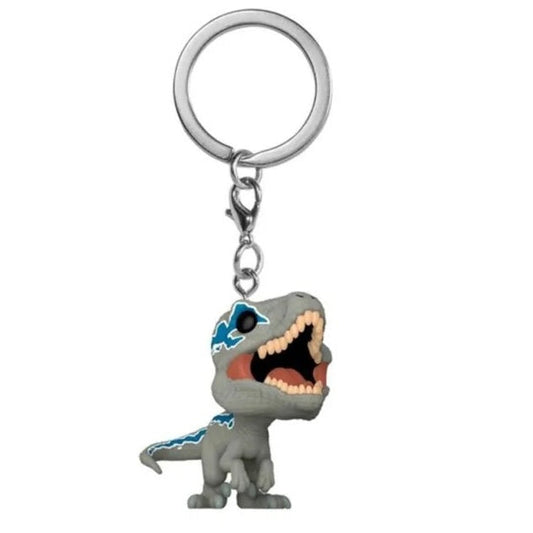 Funko Pop! Keychain Pocket Jurassic World – (Velociraptor Blue) Schlüsselanhänger 4cm