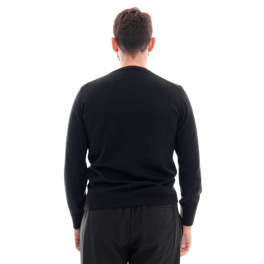 RefrigiWear Bennet Wash Pullover M26908 Nero - Maglione Uomo in Lana Merino
