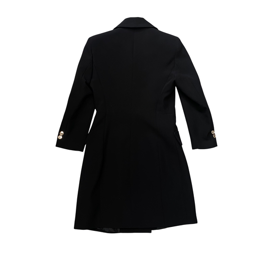 Relish – Abito Donna CRUZ Corto M.7/8 Effetto Giacca Doppiopetto con Revers e Tasche RDA2509006001 Nero | Eleganza Sartoriale, Struttura Femminile e Versatilità Made In Italy