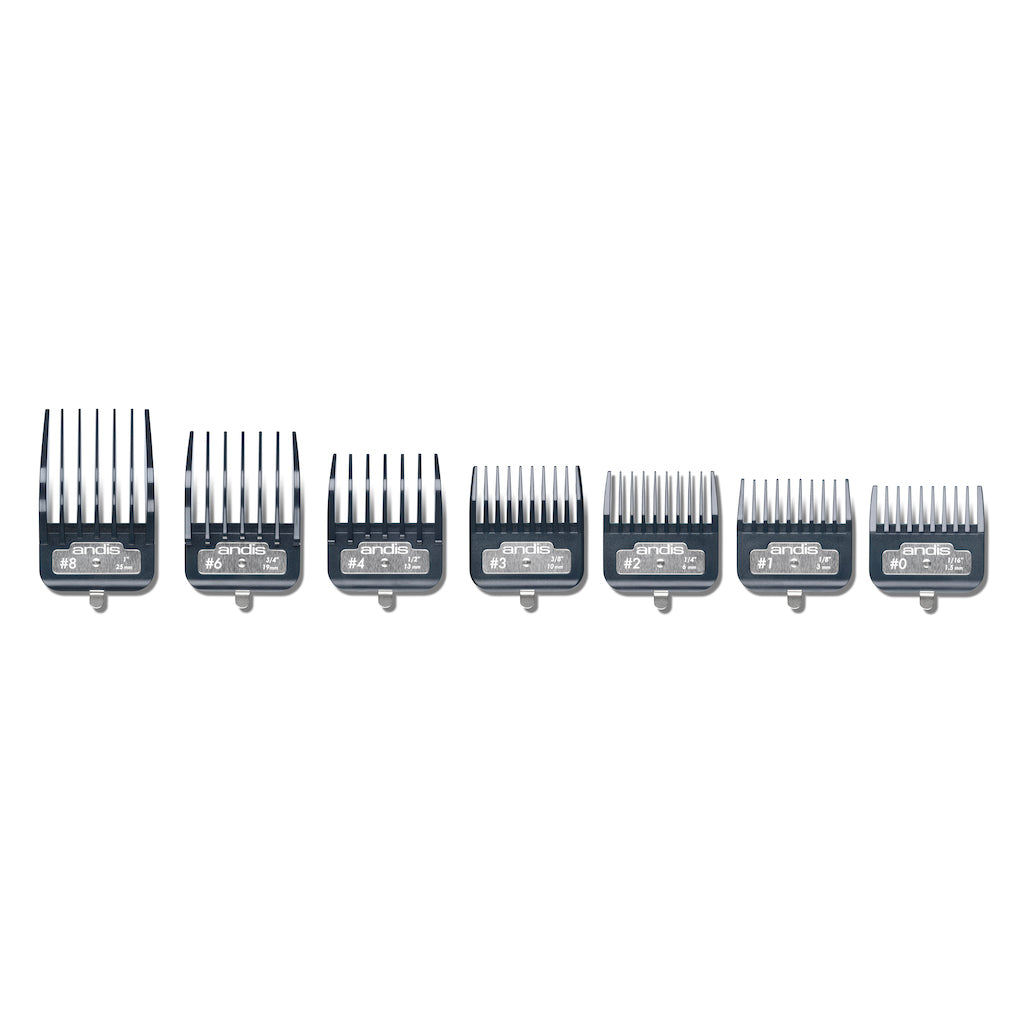 Andis Master Premium Metall-Aufsteckkämme für Haarschneidemaschine, 7-teiliges Set