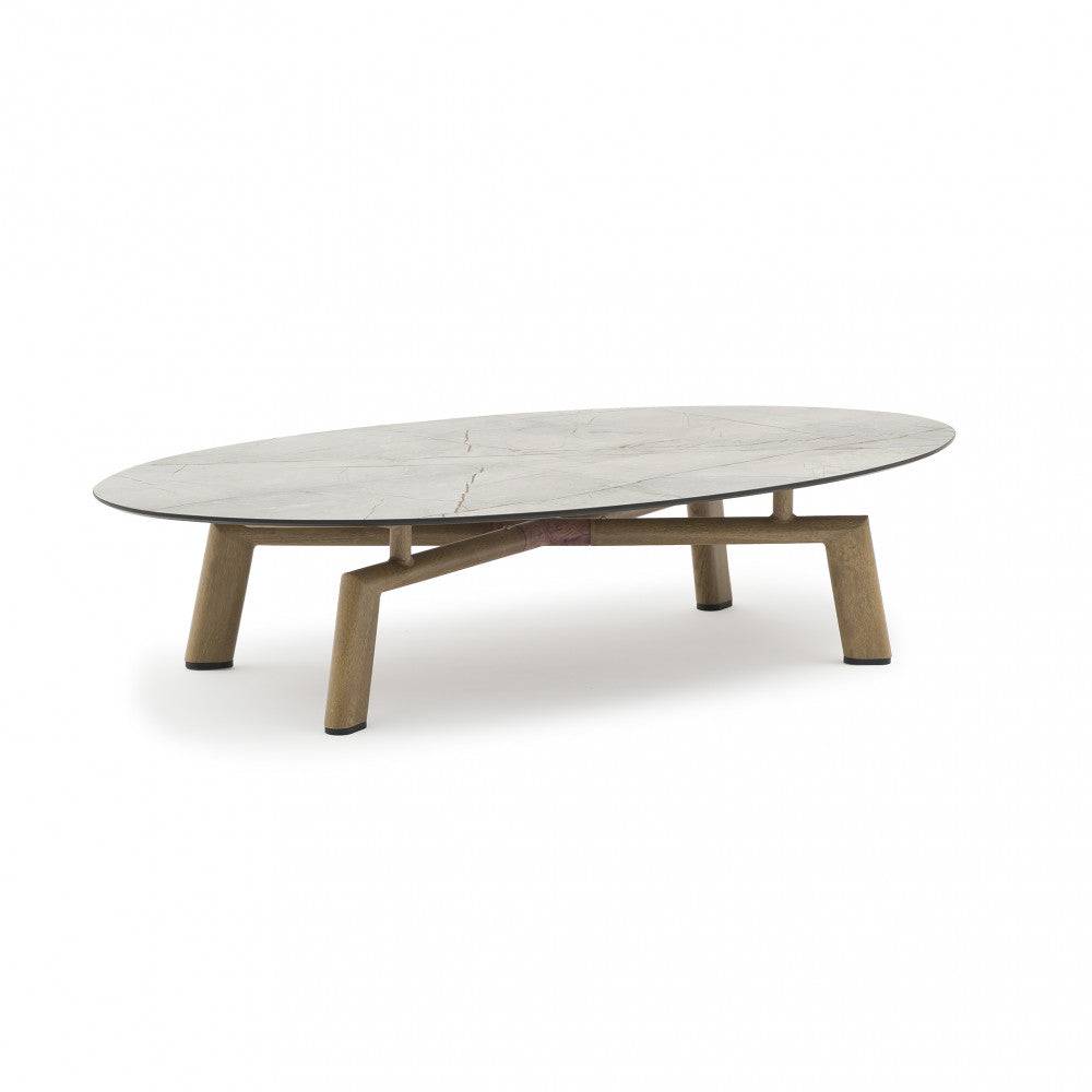 Tavolino Modulare - Medellín - Forma Ovale - Piano in HPL - 137x71x31cm