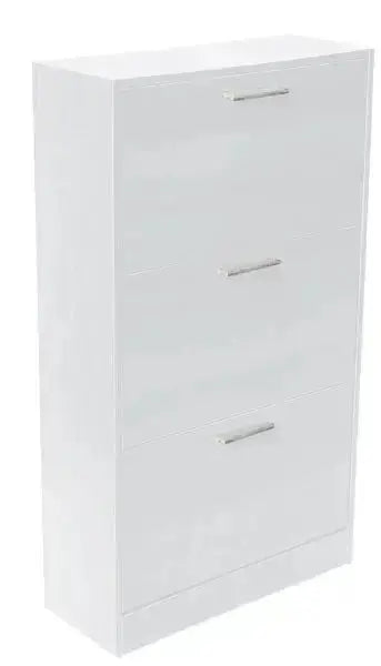 SCHUHSCHRANK 3 FÄCHER B.60X24X109 WEISS ALPES