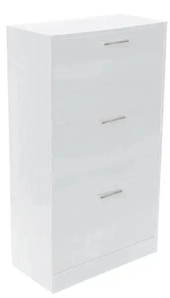 Shoe Cabinet 3 Triple Doors 60x29x123 White Alpes