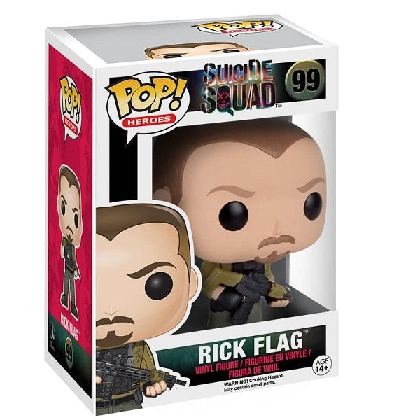 Funko Pop Heroes DC Suicide Squad 99 Rick Flag Joel Kinnaman Vinylfigur Statue