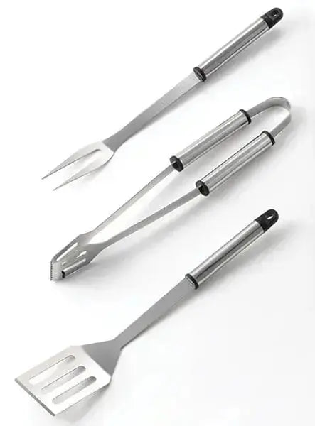 Set di 3 Pezzi di Barbecue in Acciaio Inox