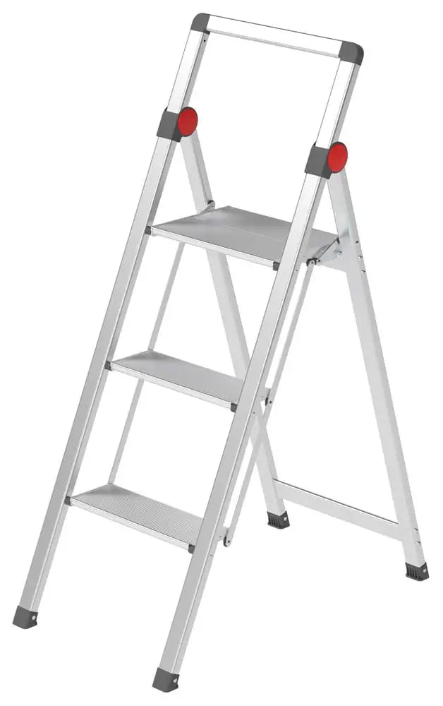 Sgabello Pieghevole in Alluminio 3 Gradini Slim EN14183