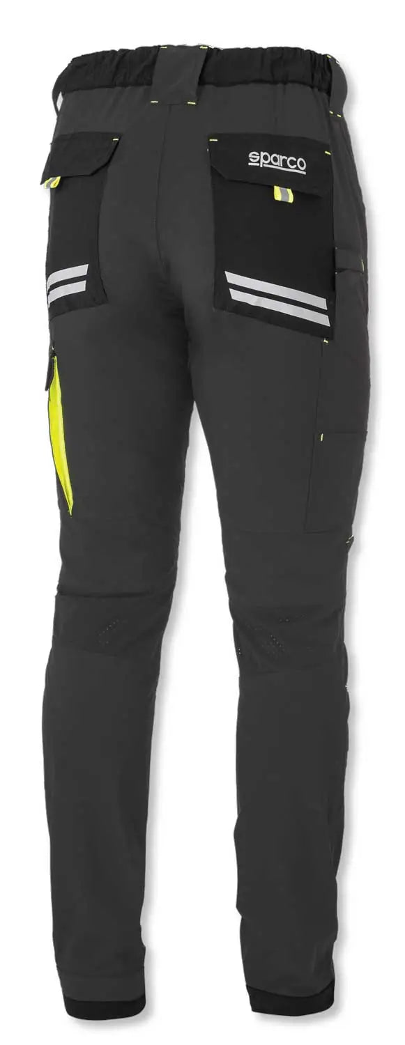 Pantalone Tecnico Sparco Kansas Nero/Grigio - Leggero 170 gr/m² con Rinforzi