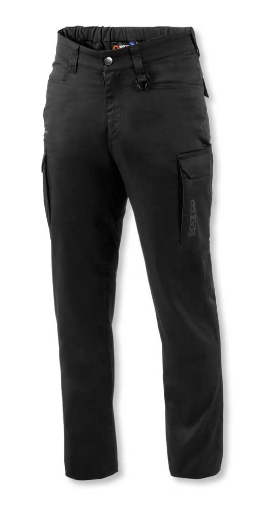Pantalone Sparco Vermont Nero, Leggero e Resistente, Taglie S-2XL