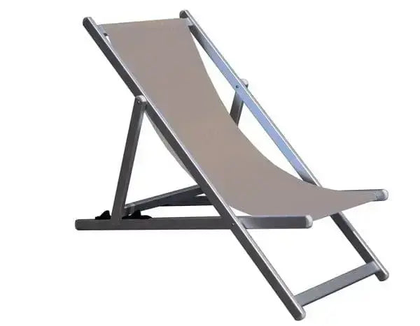 Sdraio in alluminio reclinabile grigio con textilene