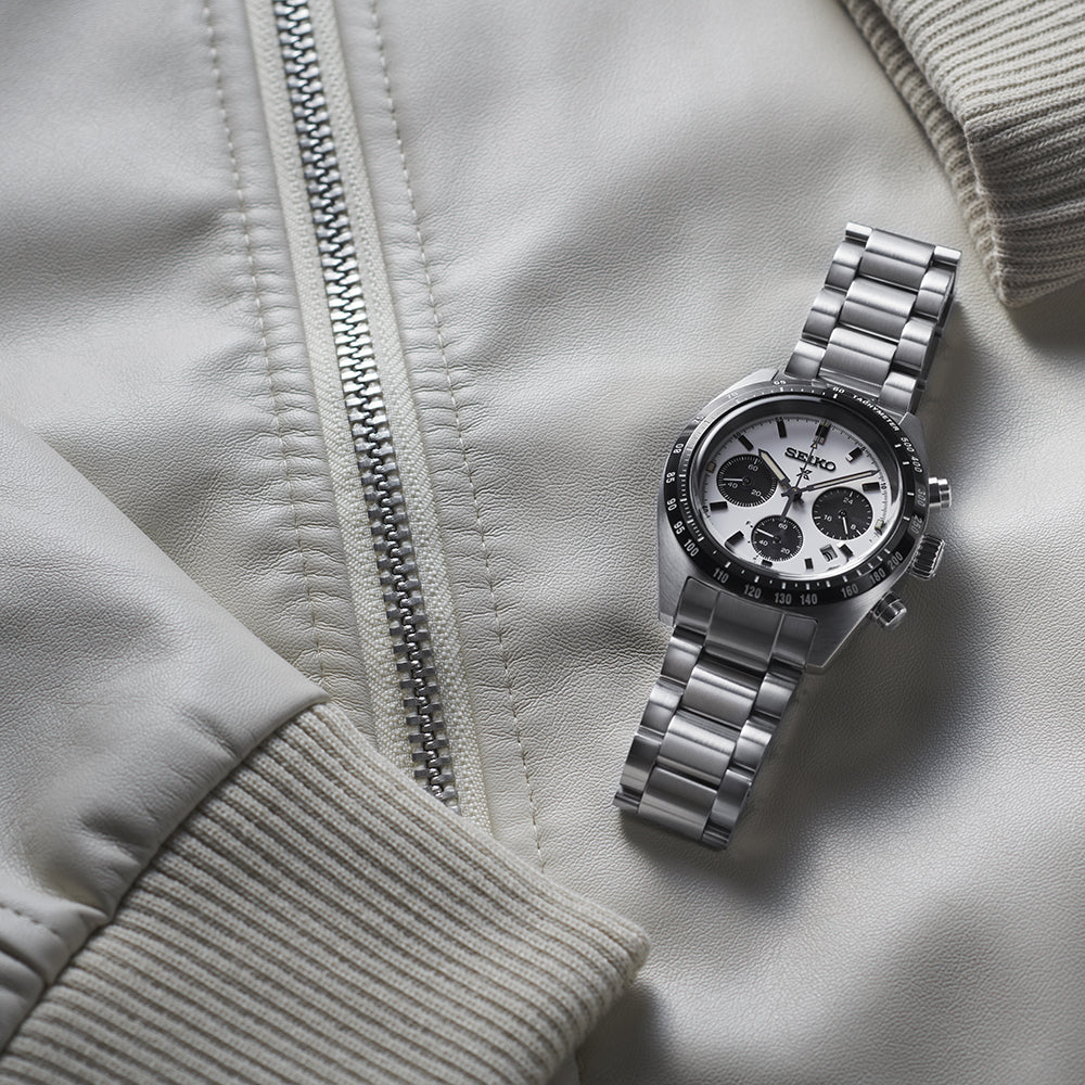 Seiko SSC813P1 – Cronografo Solare – Quadrante Bianco “Panda” – Cassa rotonda 39 mm – Codice SSC813P1