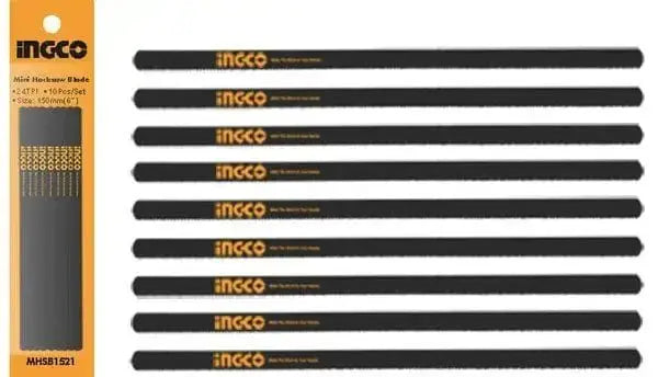 Set 10 lame di ricambio mini seghetto arco ingco