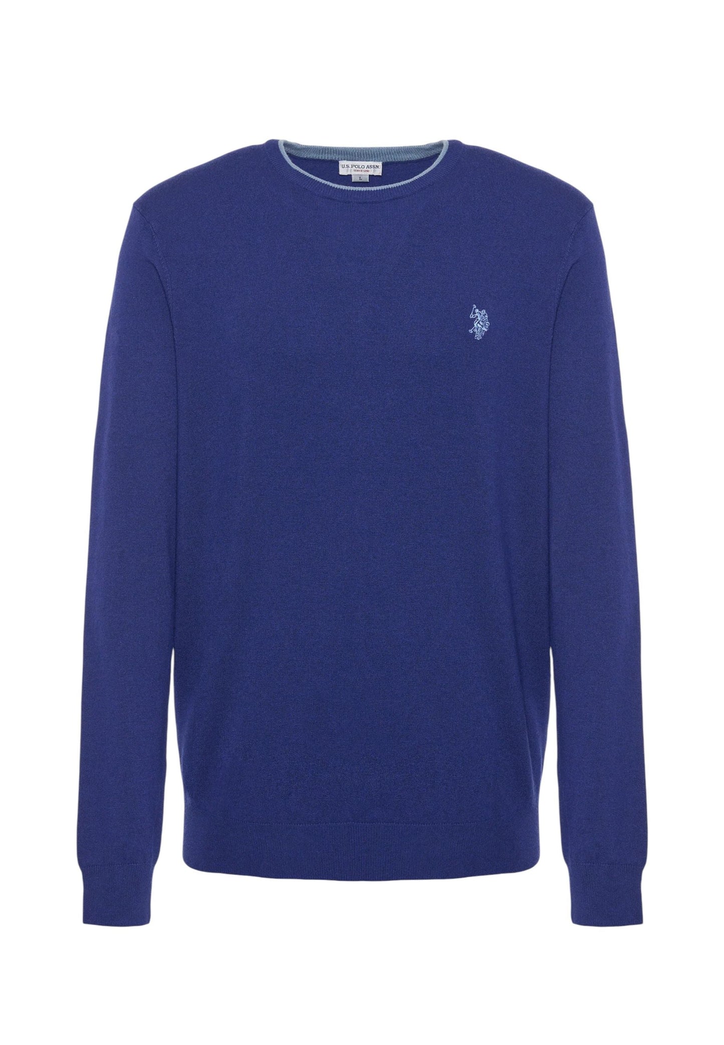 US Polo Assn Maglia Girocollo Uomo Blu Lana Viscosa - US42173007