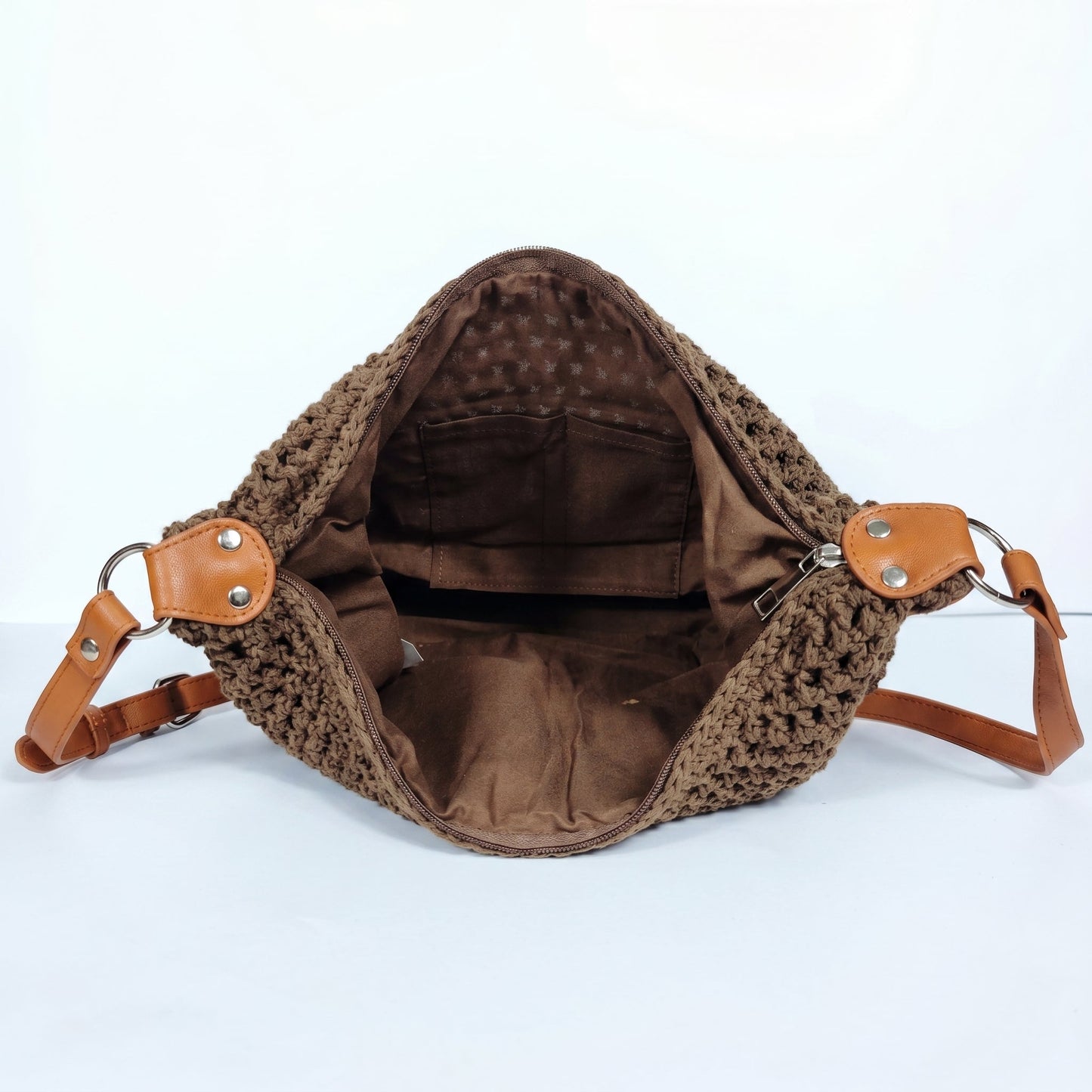 Stile Donna Bags - Borsa Hobo Intrecciata in Corda di Cotone