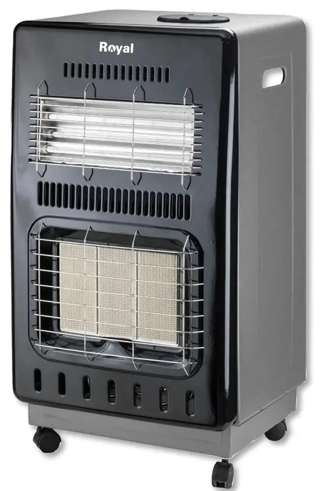 Stufa a gas ventilata elettrica grigia