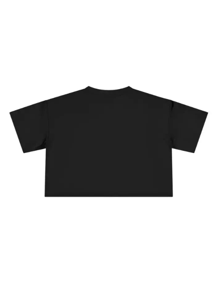 T-Shirt Cropped Basic Nera Donna 100% Cotone – Made in Italy