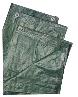 Telo impermeabile verde con occhielli - 80 gr. MQ in diverse dimensioni