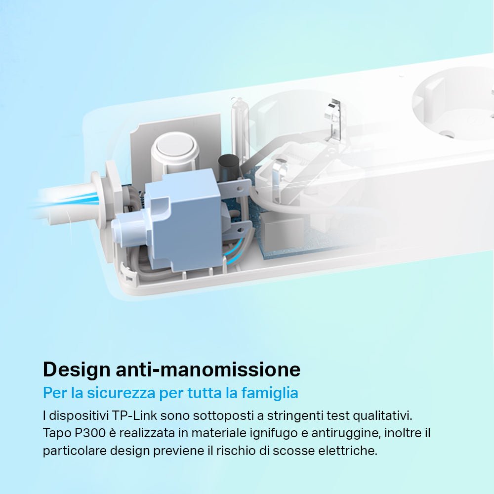 Tapo P300 Ciabatta Smart WiFi 3 Prese Controllo Separato USB 18W Alexa