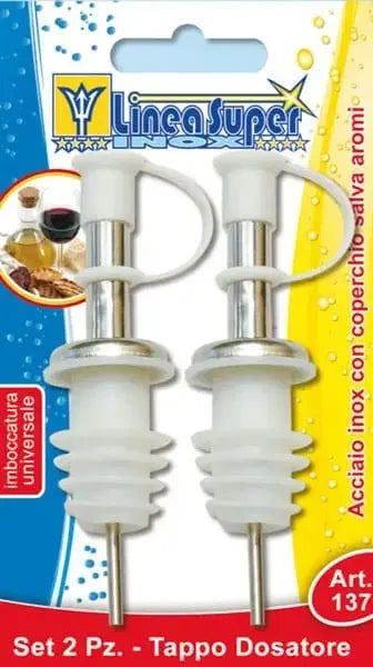 Tappi dosatori inox (set 2 pezzi)