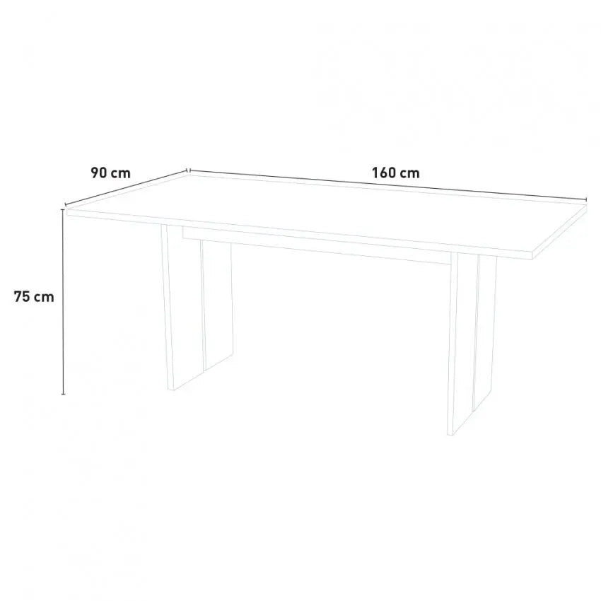 Modern design table BOLOGNA - Gloss white