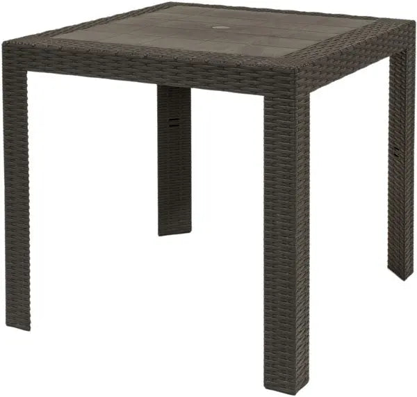 Gartentisch Saturn quadratisch 80x80 aus Harz, 4 Farben