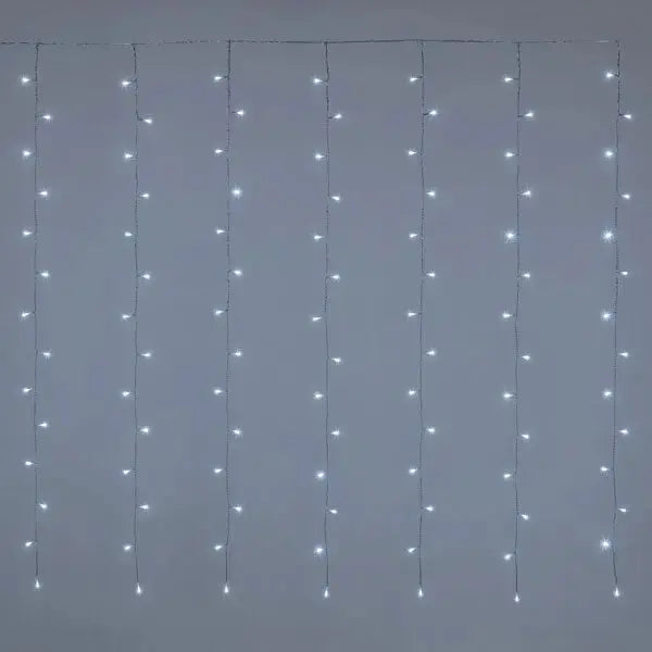 LED-Lichtervorhang 182er, weiß, für den Außenbereich