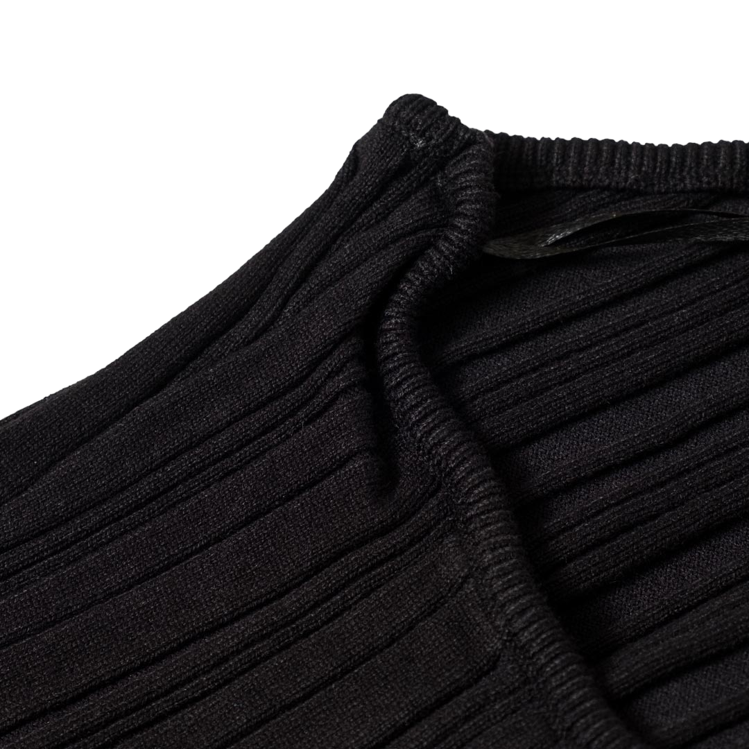 XT Studio canotta top America a costine da donna. Colore nero