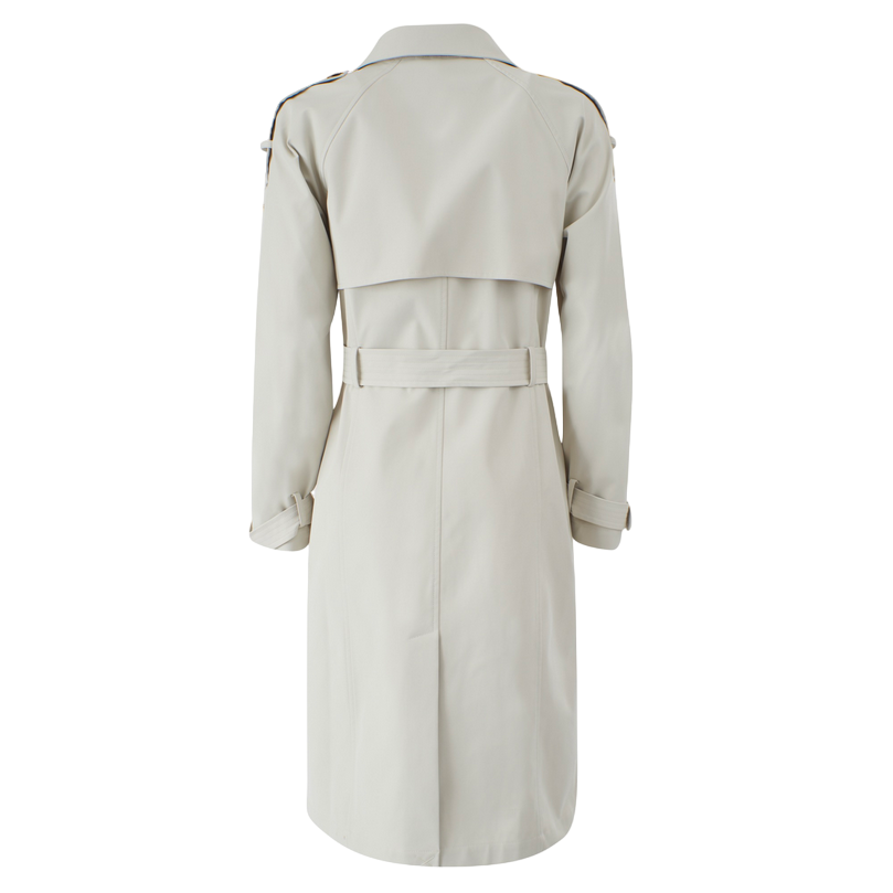 Yes Zee Trench da donna doppiopetto con cintura O402 KZ00 ecru