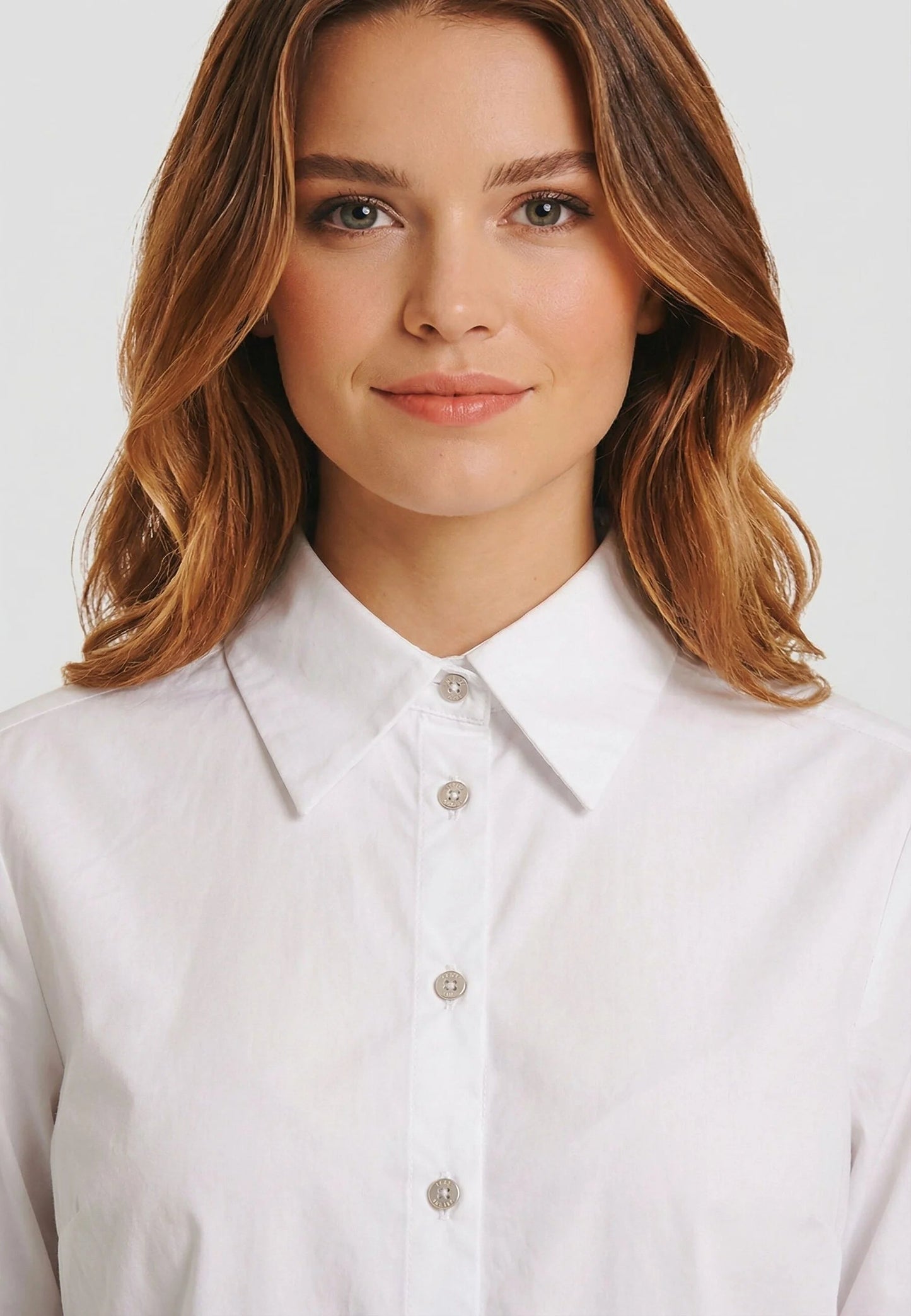 Yes Zee Camicia Donna Manica Lunga Bianca - C407 ED00 0107