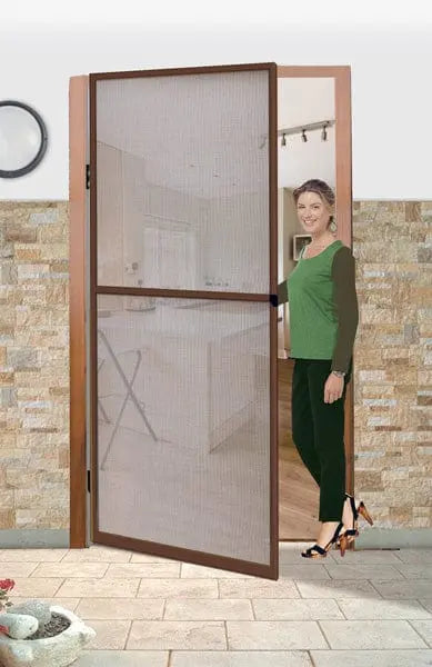 Zanzariera porta battente 100x240 cm marrone Priscilla, kit montaggio
