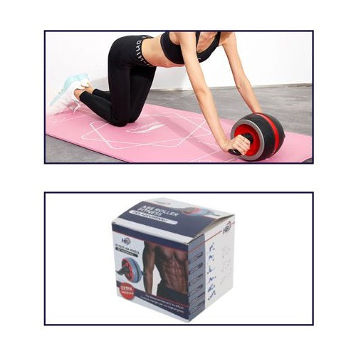 Ruota Ab Power Strecht Wheel Attrezzo Per Addominali Flessioni Glutei Spalle Blu
