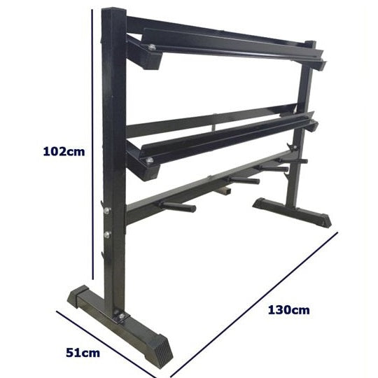 Hb Hantelablage mit 3 Ebenen, Gewichtheber-Rack, Hantel- und Scheibenständer, Display