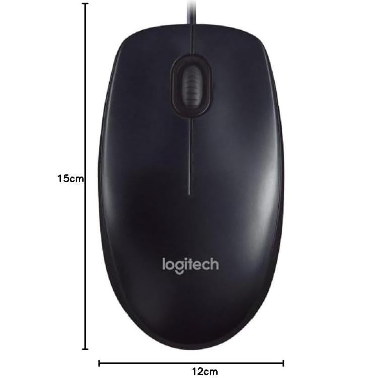 Logitech M90 Kabelgebundene USB-Maus 1000 DPI Beidhändig Arbeit PC/Mac/Laptop - Grau