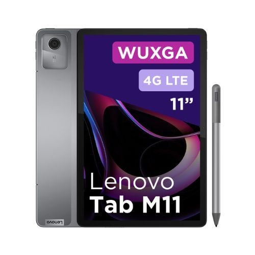Lenovo Tab M11 10.95" FHD 4G LTE 4+128 GB Luna Grau + Stift – Tb330 Tablet ITA