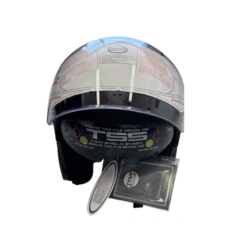 Casco Jet (Max) Moto Scooter Omologato Doppia Visiera Removibile (Nero Matt L)